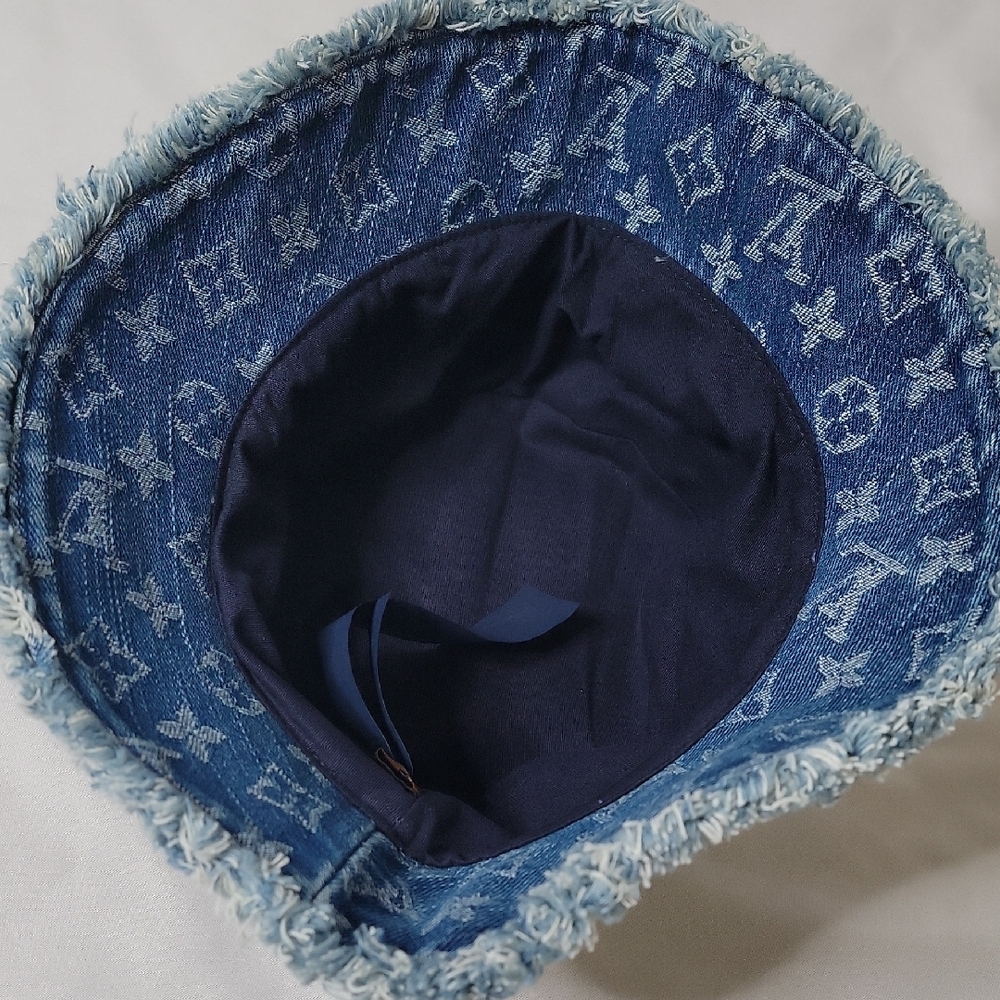 Louis Vuitton x TM Blue Denim Cherry Bucket Hat - Picture 3 of 5